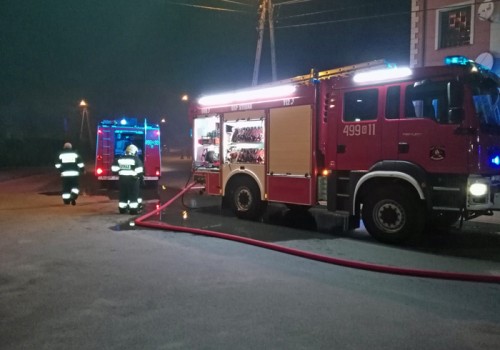 Strażacy ze Sztutowa gasili pożar w Stegnie
