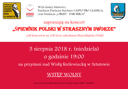 Koncert "Śpiewnik polski w Strasznym Dworze" w Sztutowie